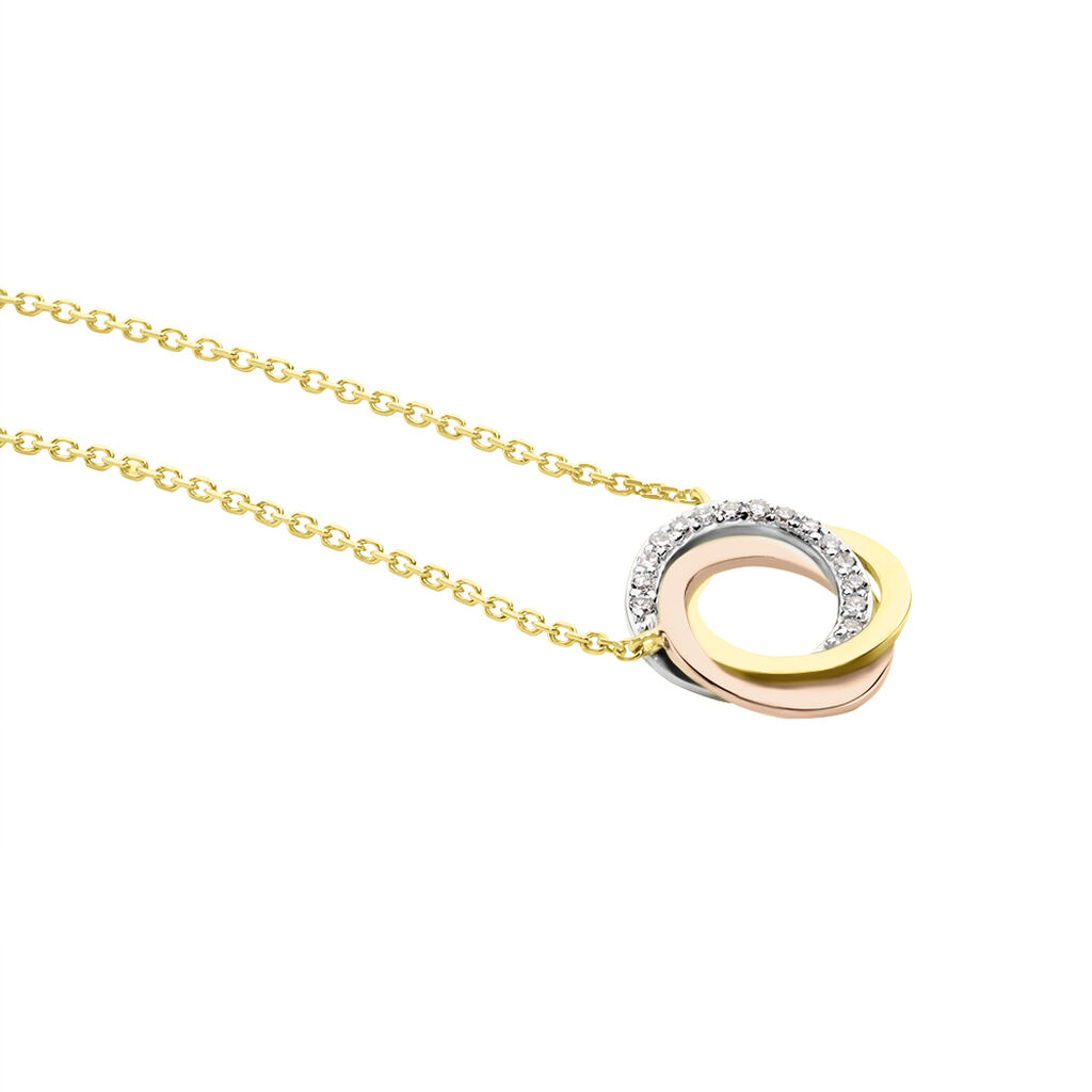 Collier Daphnee Or Tricolore Diamant