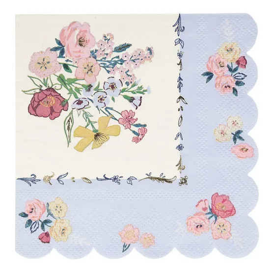 Meri Meri Serviettes en papier English Garden - Set de 16