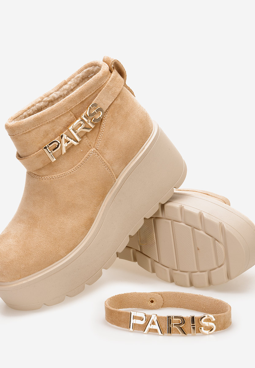 Bottines à plateforme kaki Alrima