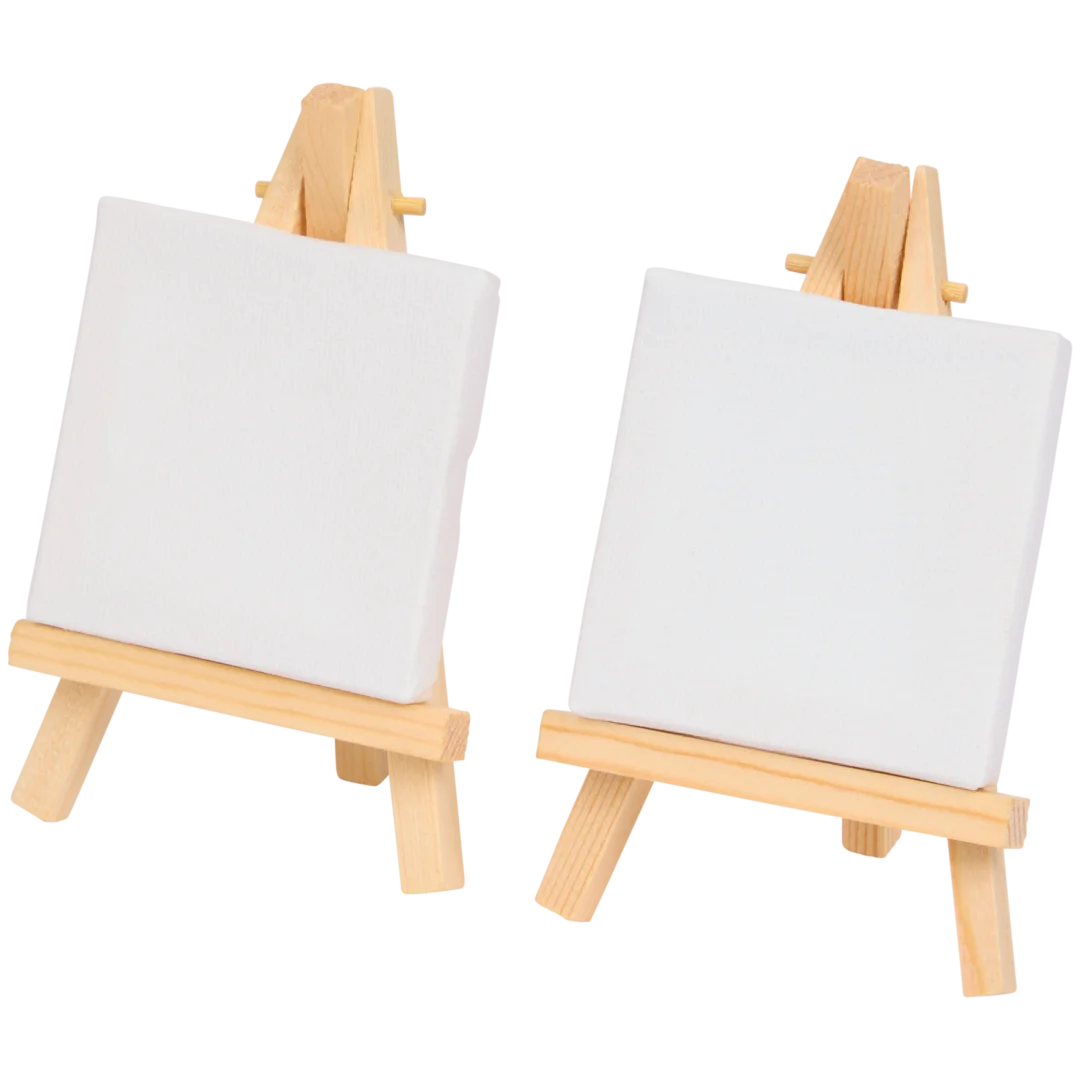 Van Bleiswijck mini-schildersdoek 7 x 7 cm | 2 stuks