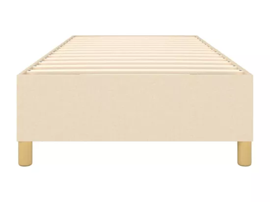 Sommier à lattes de lit Crème 90x190 cm Tissu