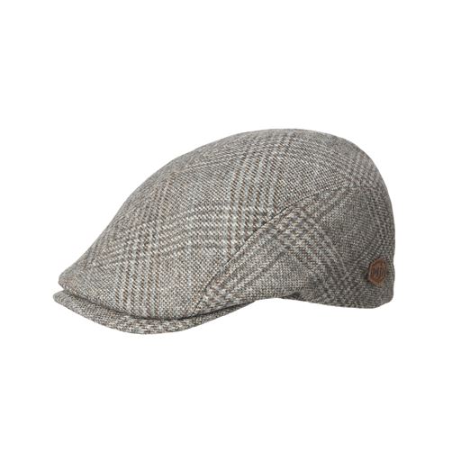 MJM Daffy 3 42 Organic Wool Cashmere Sixpence, Grey Check, XL