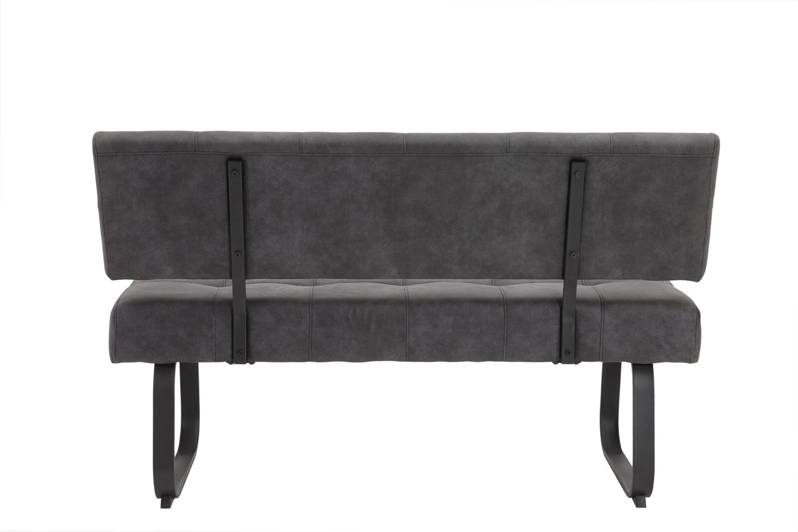 Bank Luise mit Rückenlehne Vintage Anthrazit 140 x 92 x 64 cm