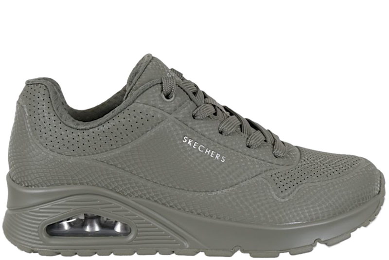 SKECHERS UNO - SHINY SCALE OLIVE GREEN SNEAKER