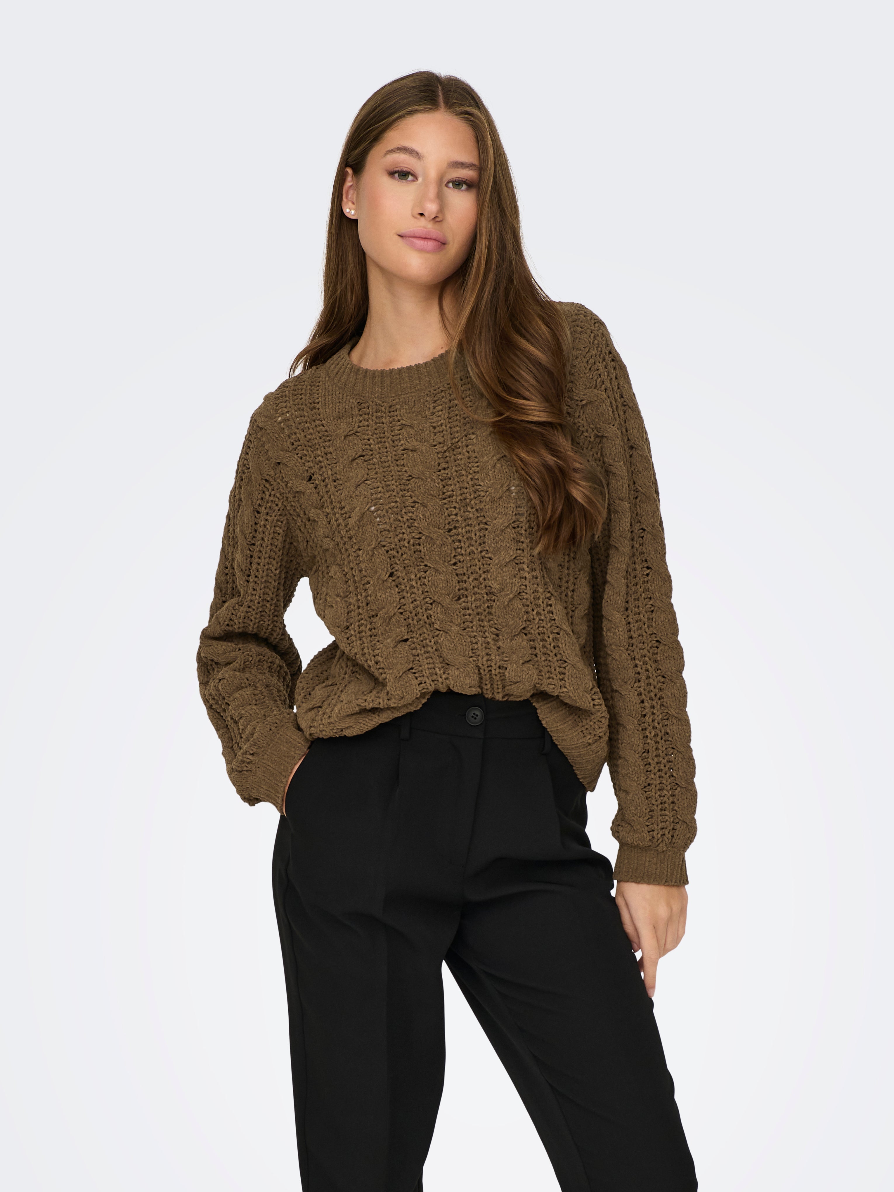 JDYJOSIA Strickpullover Fondue Fudge