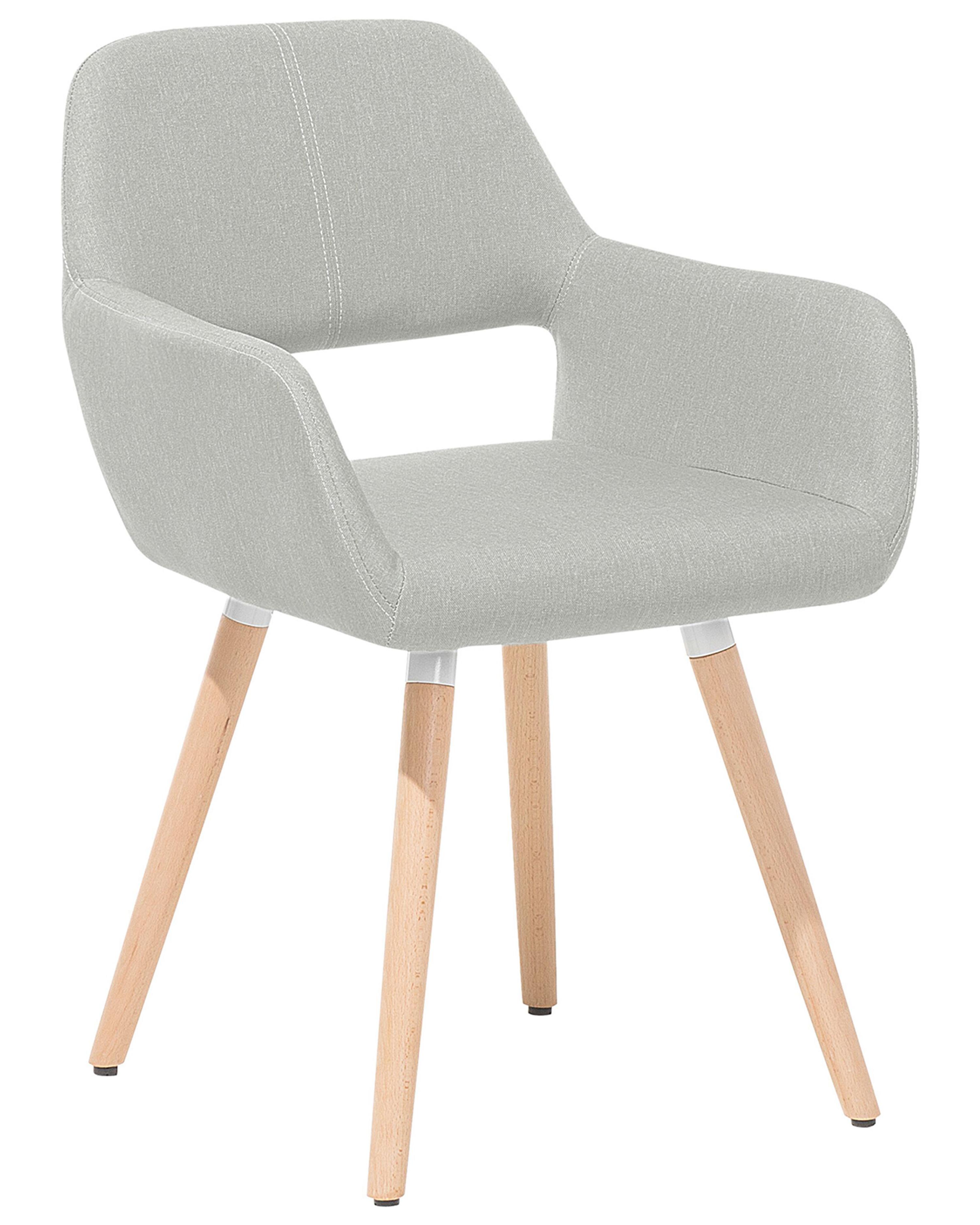 Set van 2 eetkamerstoelen CHICAGO Stof Lichtgrijs
