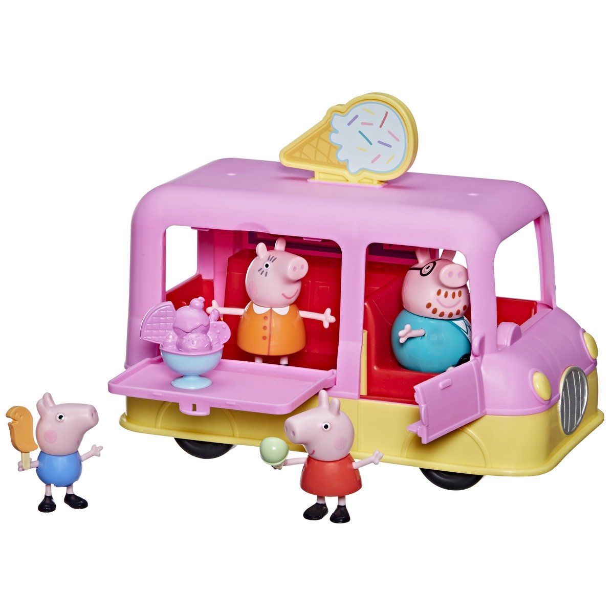 Peppa pig au camion de glace en famille
