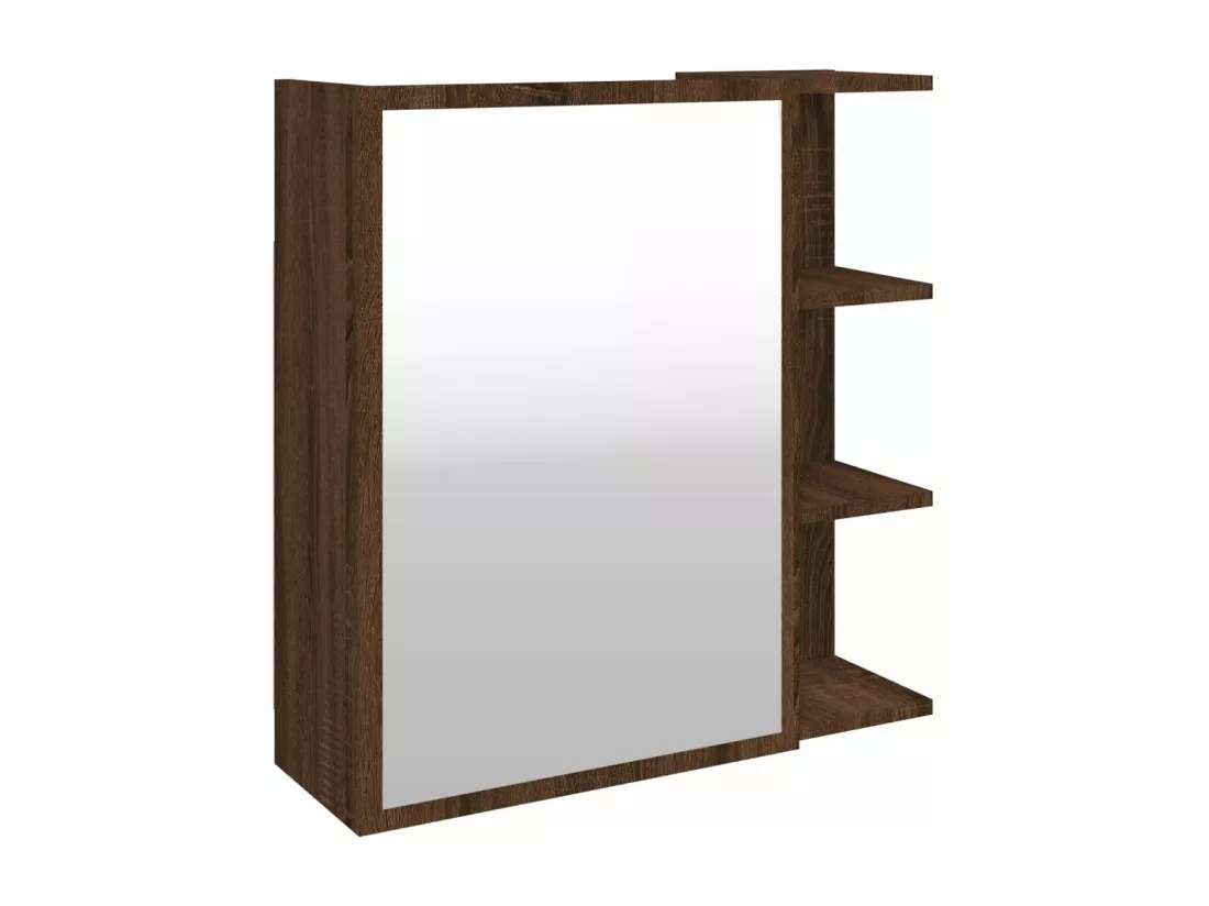 Armoire à miroir de salle de bain Chêne marron 62,5x20,5x64 cm