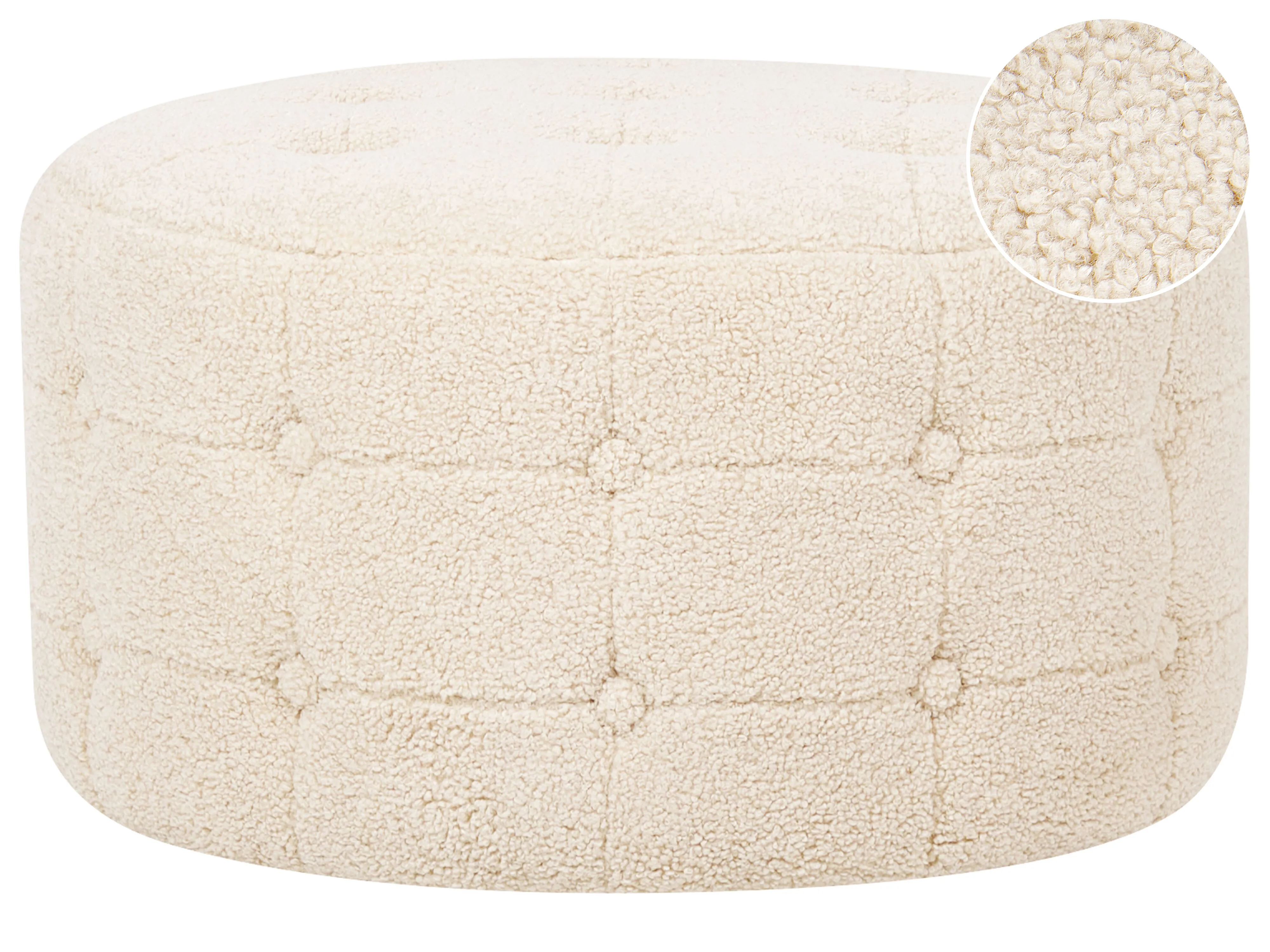 Poef TAMPA Bouclé Beige