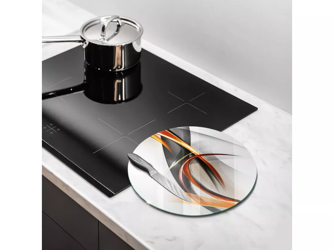 Planche de cuisine ronde en verre, 30 cm Formes modernes