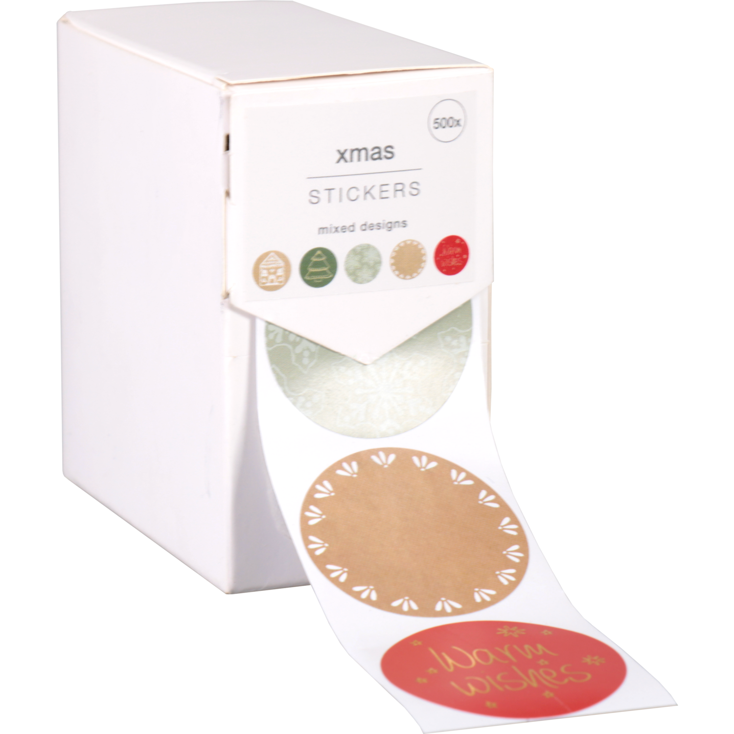 Etiket, Cadeauetiket, papier, Xmas, ∅40mm, assorti