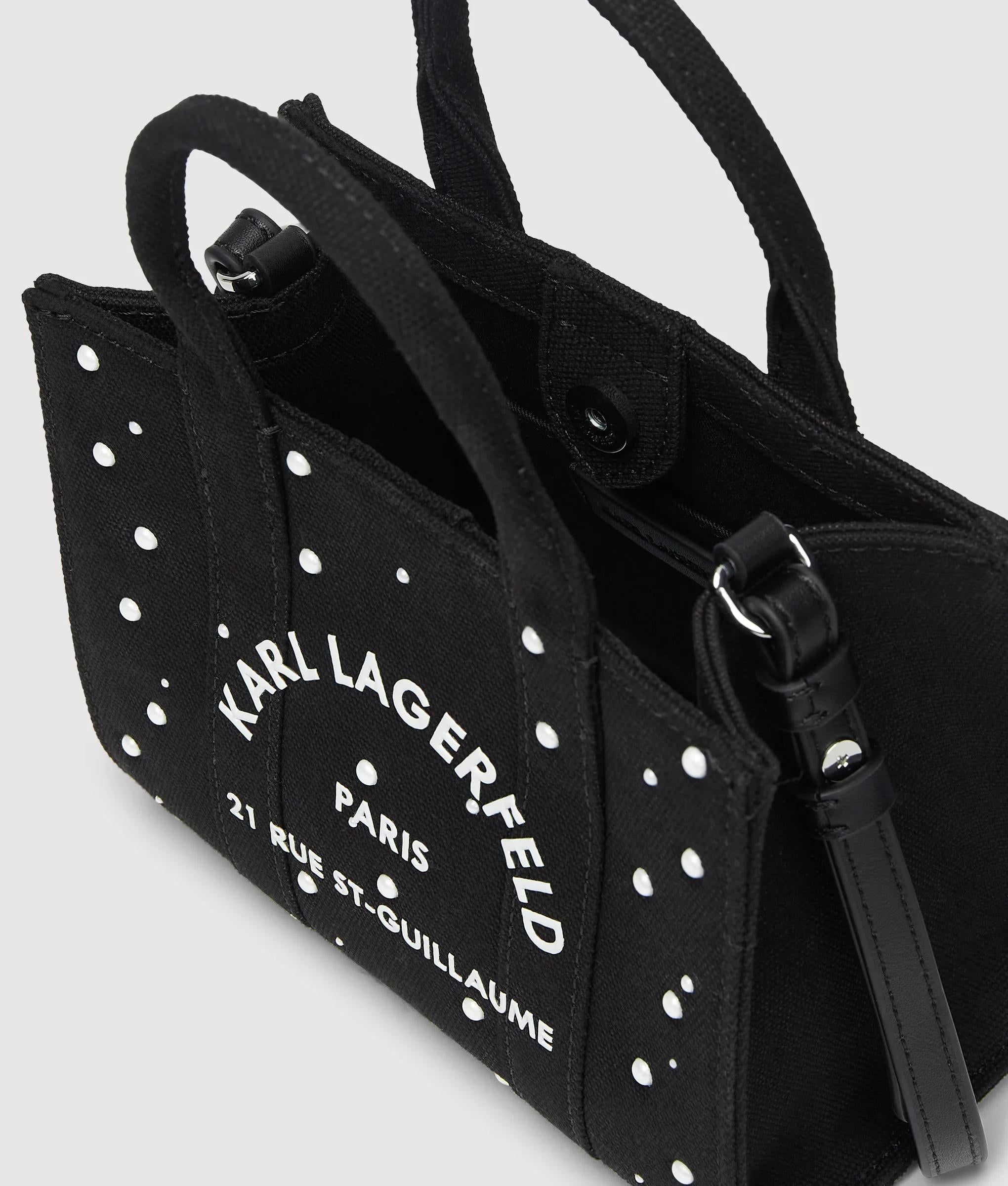 Rue St-Guillaume mini draagtas met imitatieparels