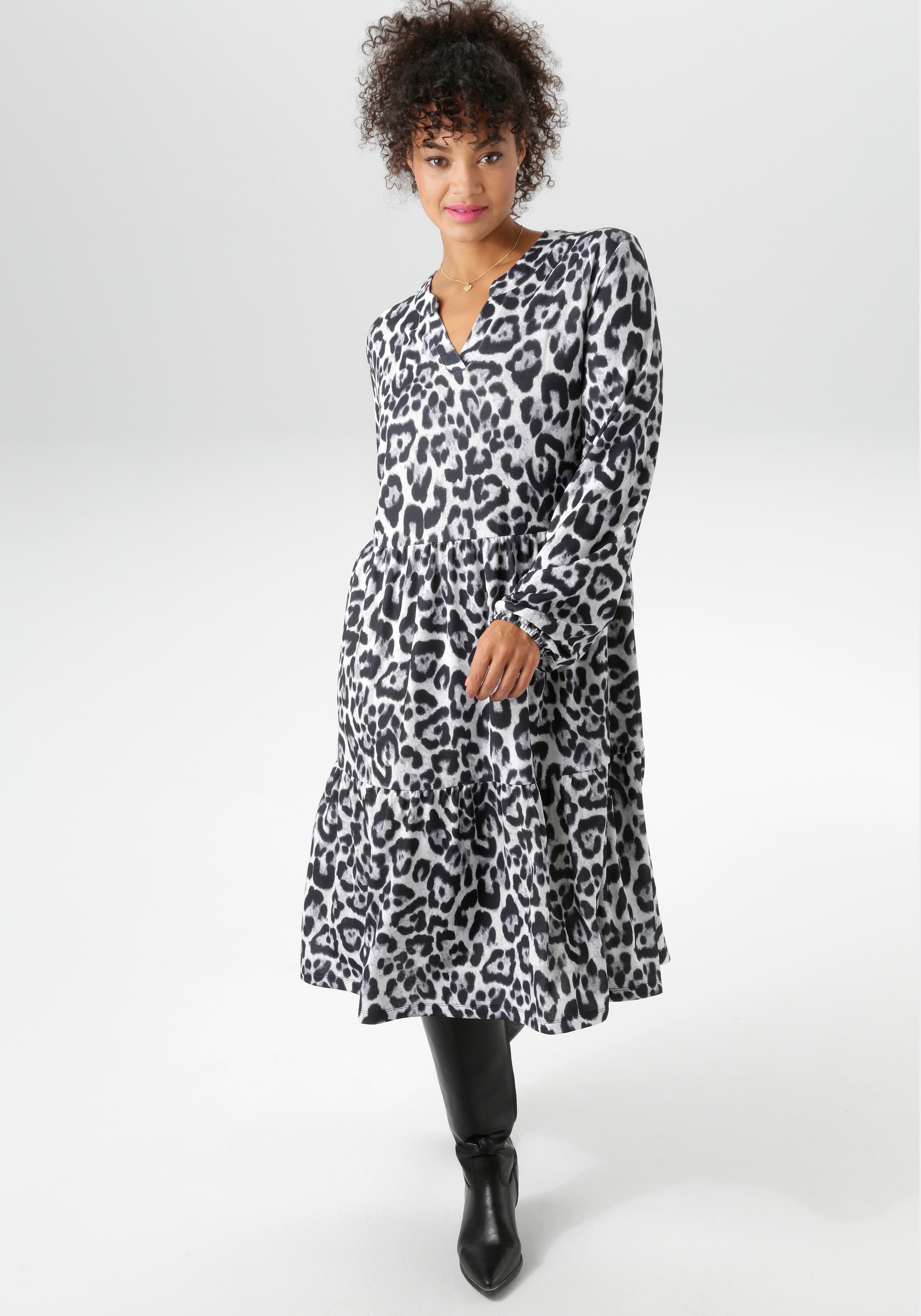 Aniston PLUS Druckkleid in schönem Animal-Print - NEUE KOLLEKTION