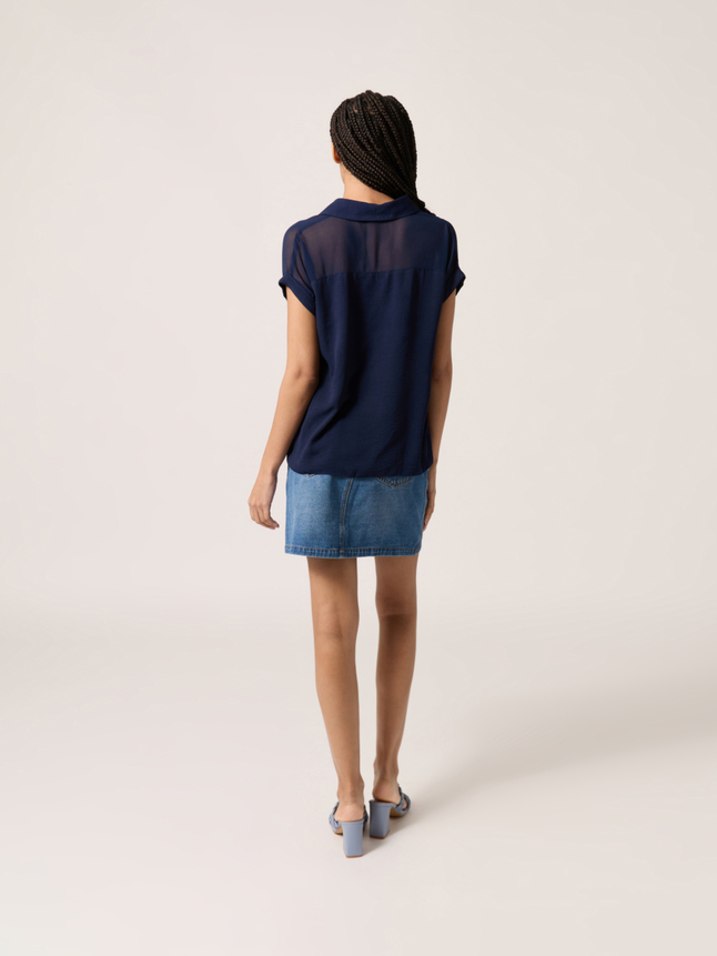 Chemise détail transparence