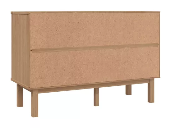 Commode OTTA marron et blanc 111x43x73,5 cm bois de pin massif