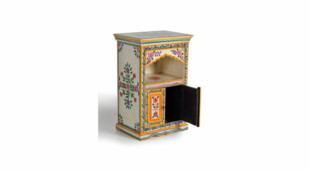 Table de chevet bois multicolore 48x35x75cm
