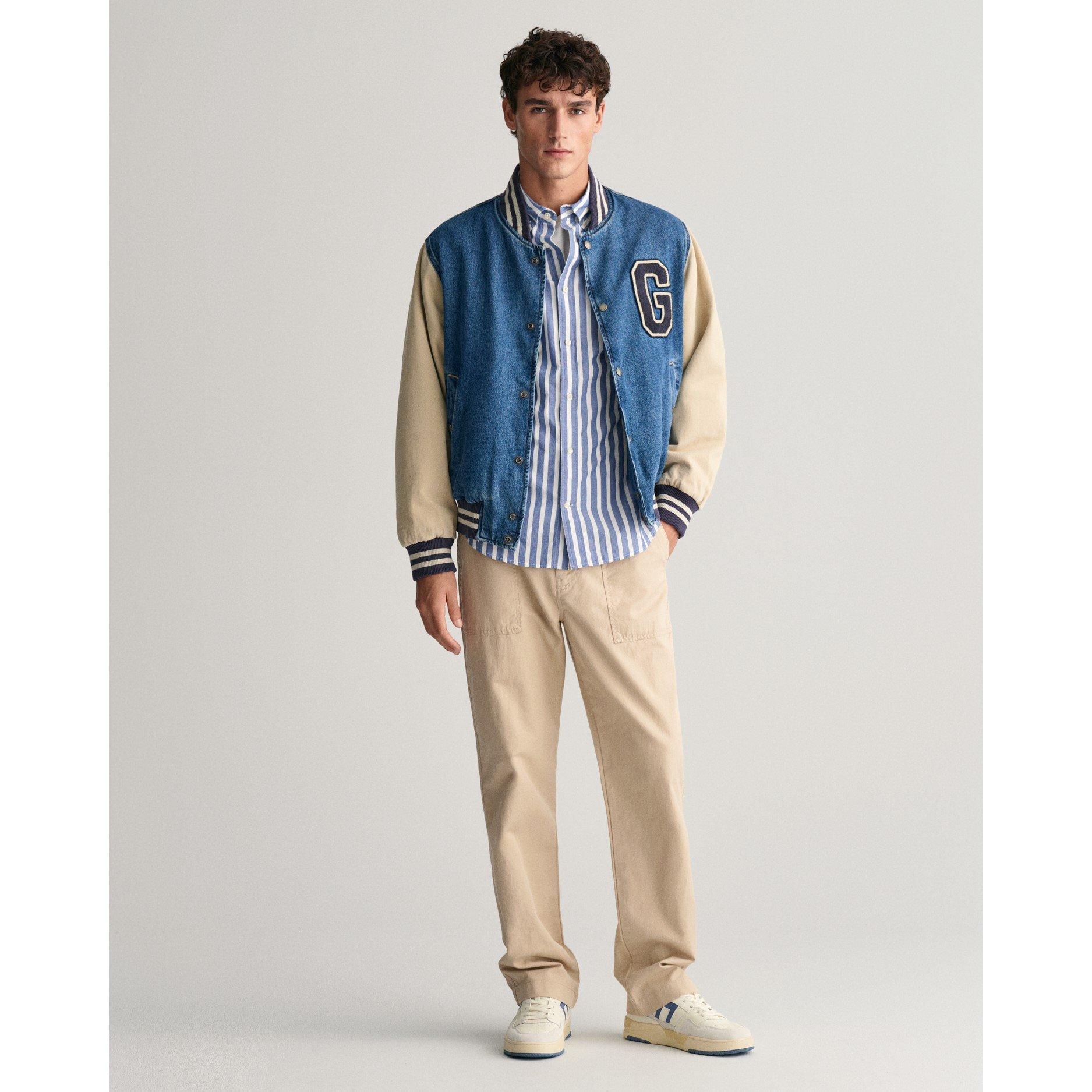 Gant REG WIDE POPLIN STRIPE SHIRT COLLEG