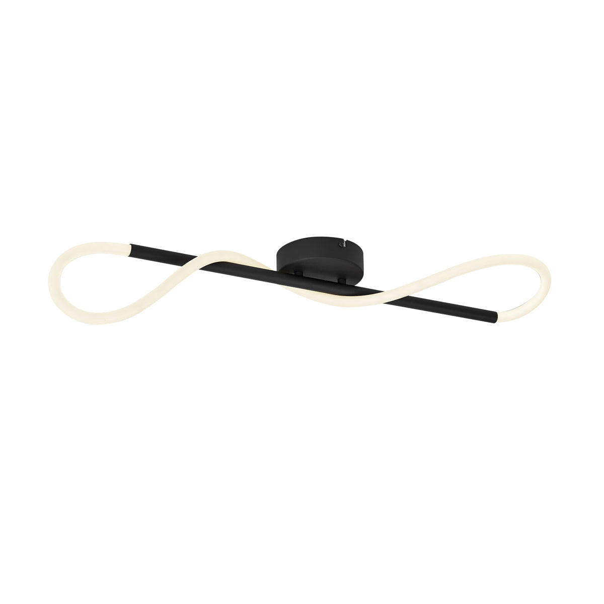 QAZQA Moderne plafondlamp zwart incl. LED 3-staps dimbaar - Keri