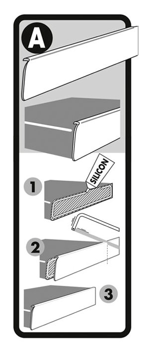 Afslutningsliste i aluminium