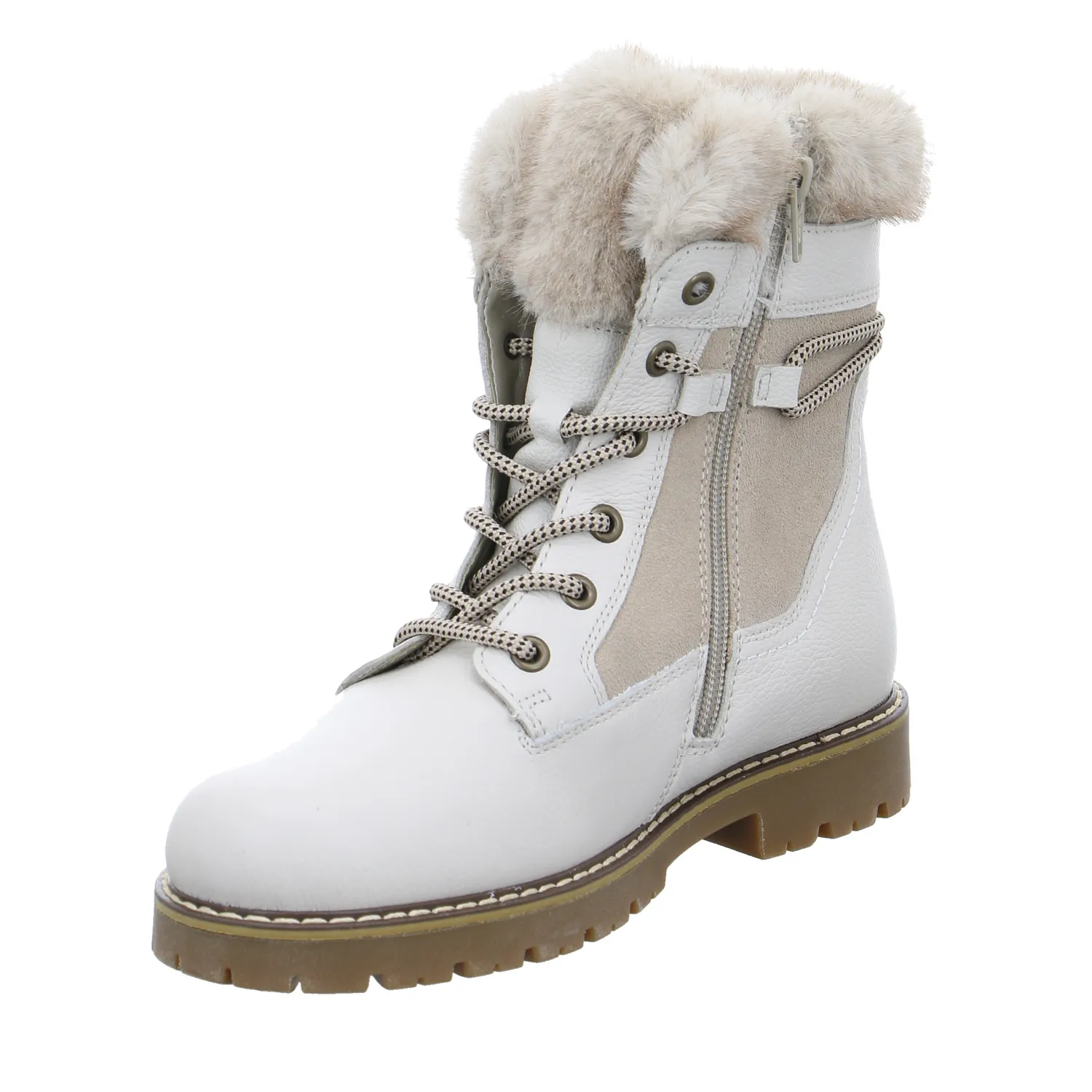 REMONTE Boot Offwhite Leder  mit TEX Membrane