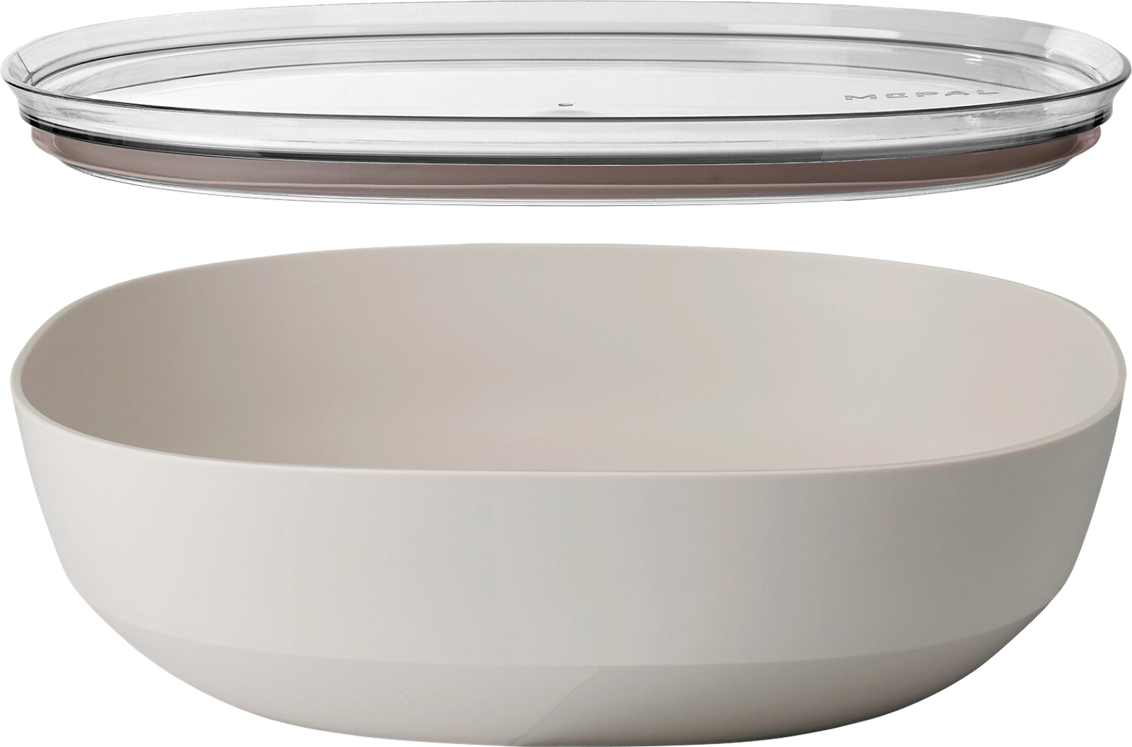 Mepal Silueta Servierschale mit Deckel 4000 ml Nordic white