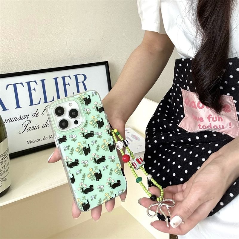 Fonekase - Kattenbloemen telefoonhoesje - Apple iPhone 16 Pro Max / 16 Pro / 16 Plus / 16 / 15 Pro Max / 15 Pro / 15 Plus / 15 / 14 Pro Max / 14 Pro / 14 Plus / 14 / SE / 13 Pro Max / 13 Pro / 13