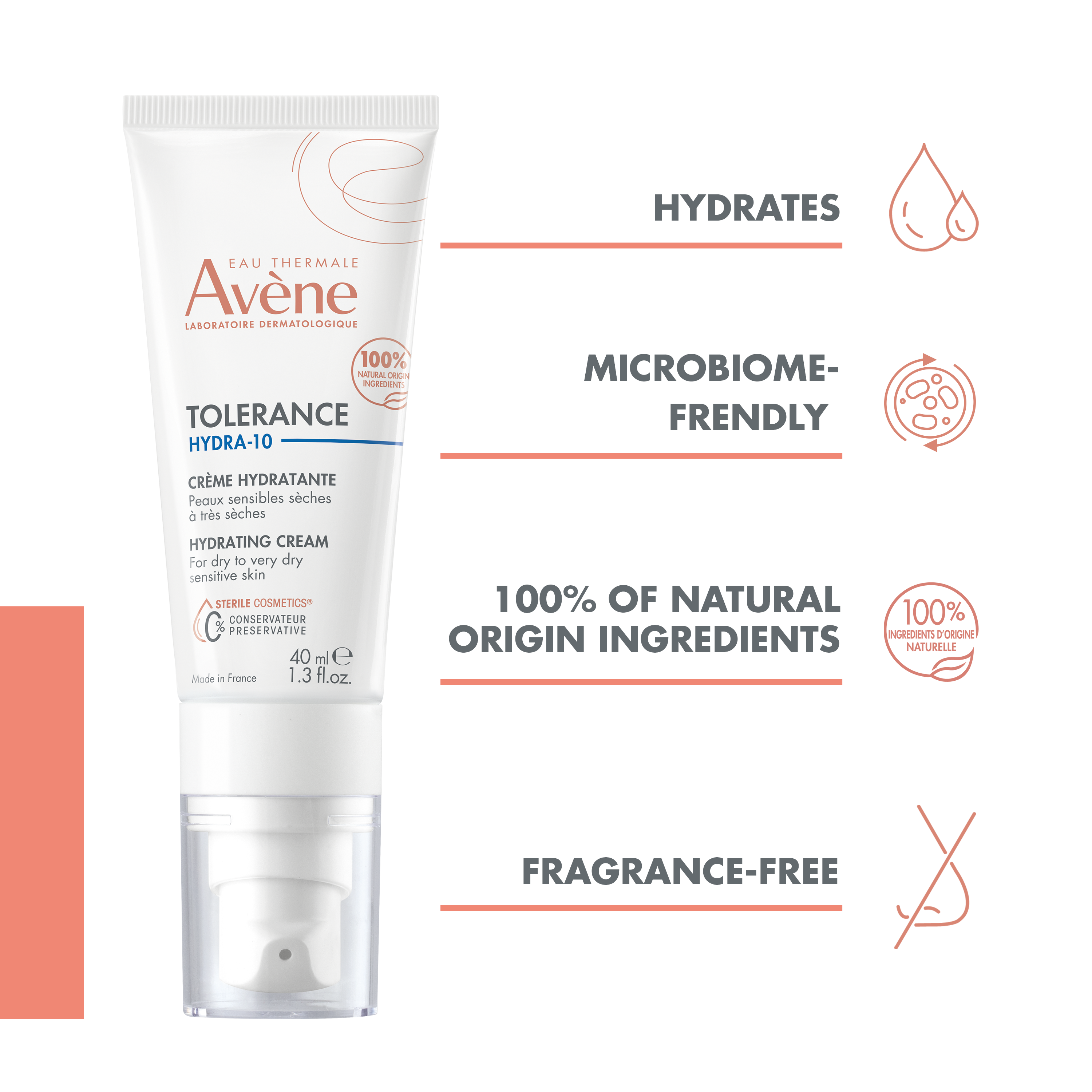 AVENE Tolérance Hydra-10 Feuchtigkeitscreme Creme Tb 40 ml