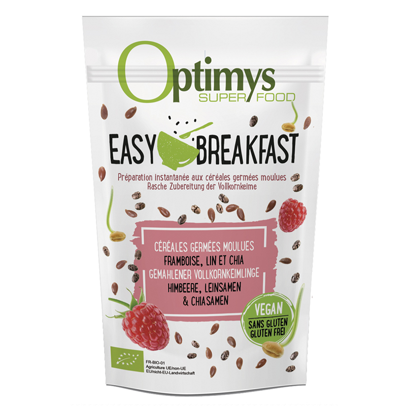 OPTIMYS Easy Breakfast Himbeere Leinsamen und Chiasamen Bio Btl 350 g