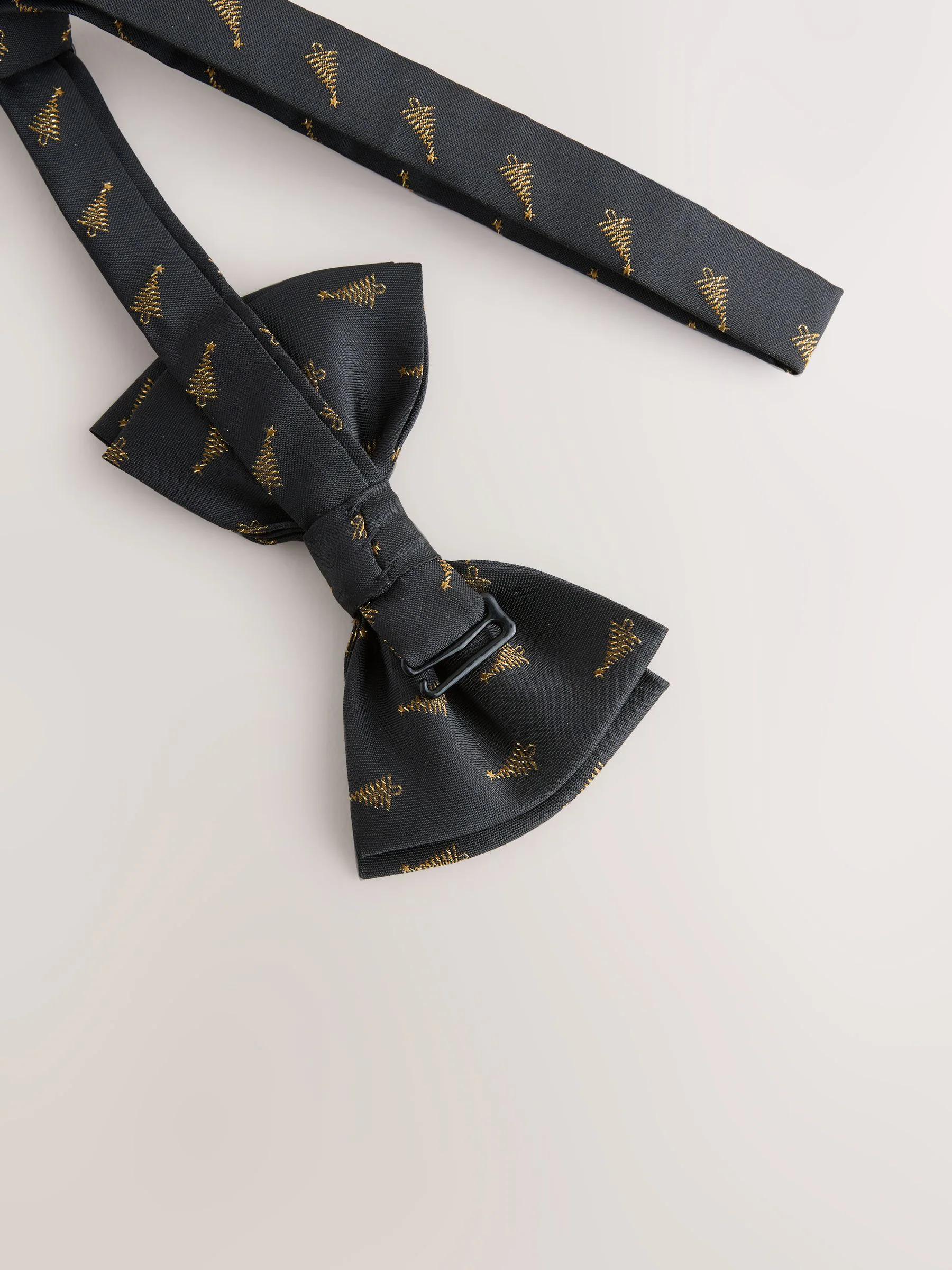 Zwart - Christmas Tree Design Bow Tie