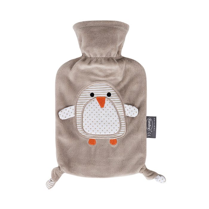 fashy Kinderwärmflasche 0.8l Pinguin Pia mit Flauschbezug Thermoplastik 1 Stk
