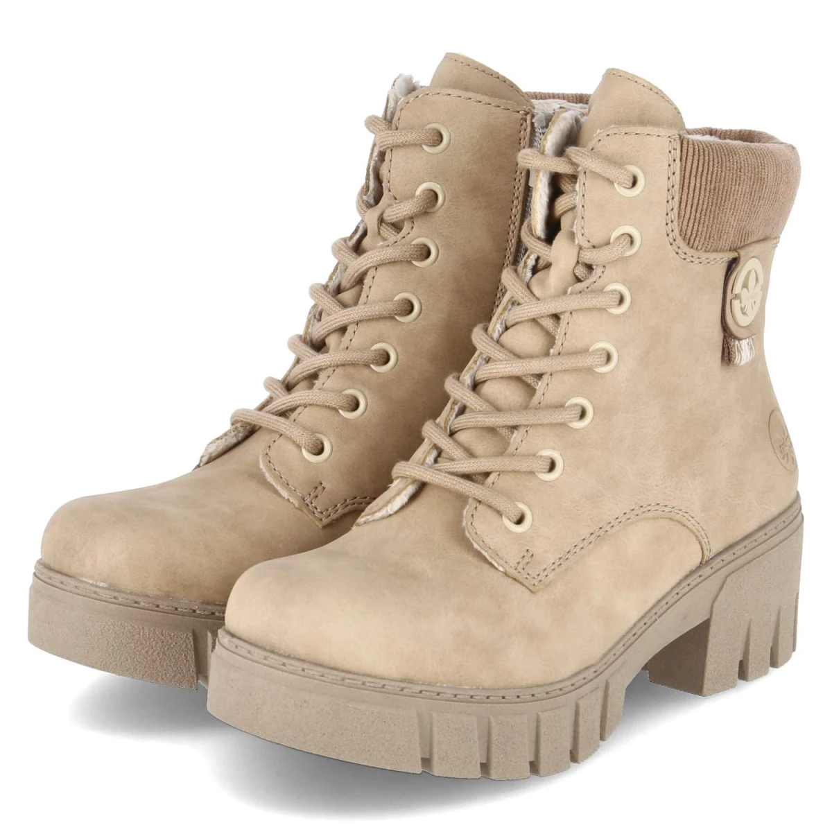 RiekerSchnürstiefeletten - BEIGE