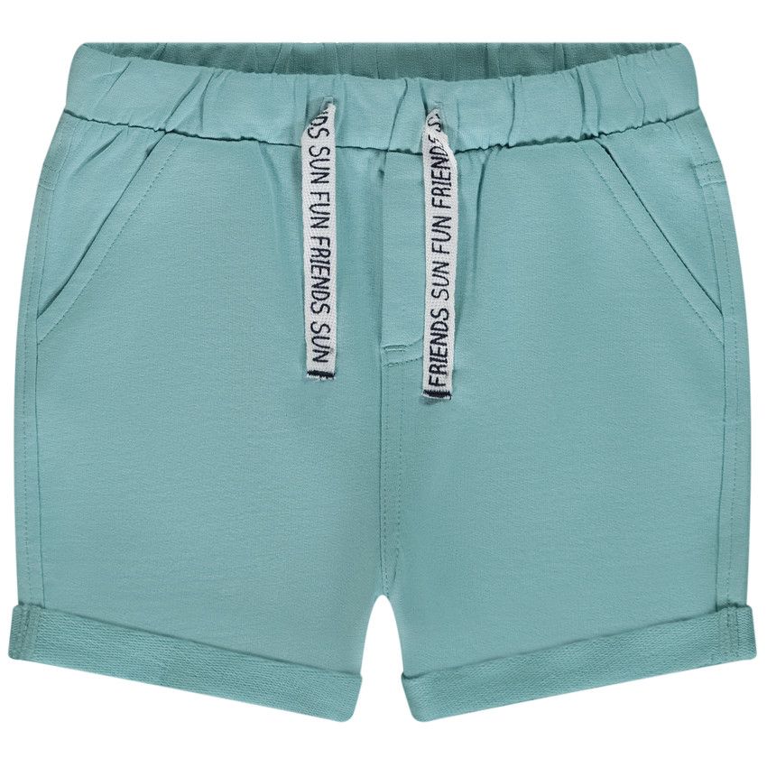 Bermuda en molleton uni pour bébé garçon - Bleu