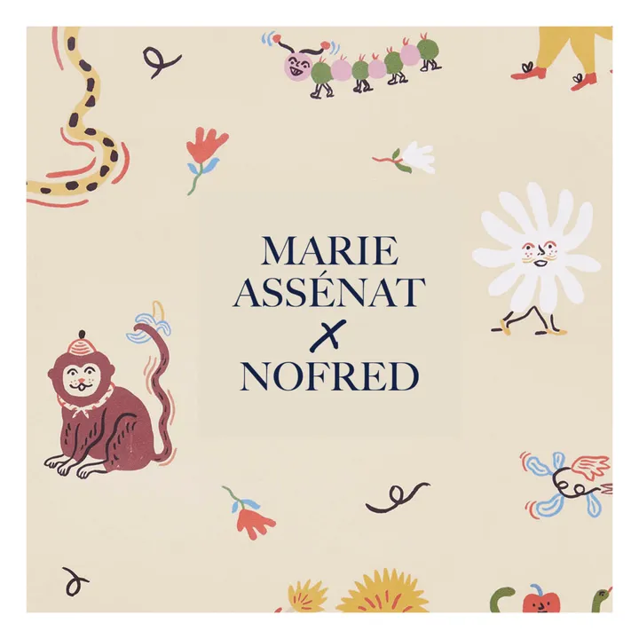 Nofred Papier-peint Monkey Fun - Marie Assénat x Nofred | Beige