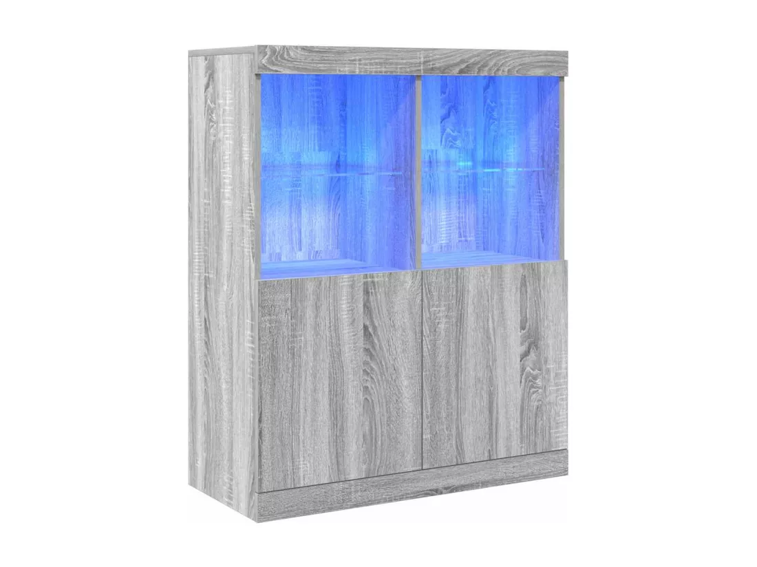 Buffet sonoma gris 81x37x100 cm bois d'ingénierie