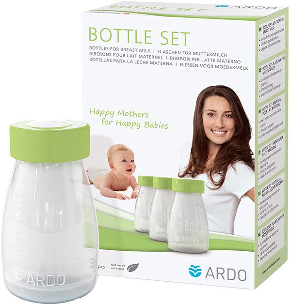 ARDO BOTTLE SET Flaschen für Muttermilch 3 Stk