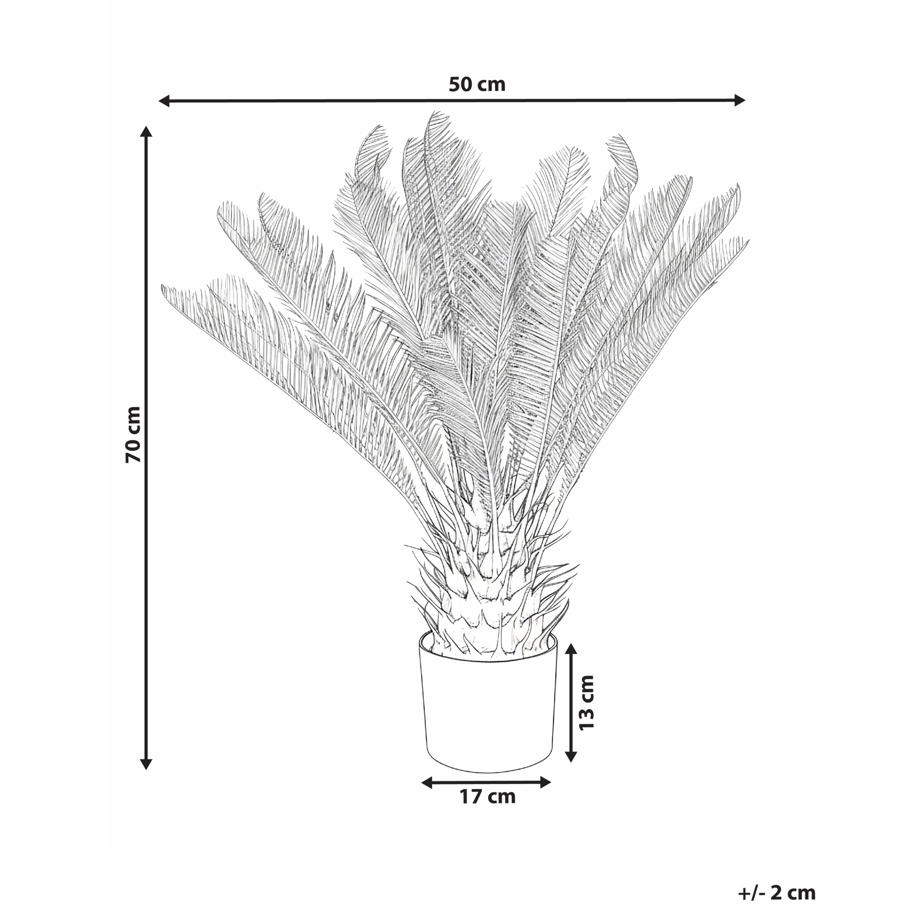 Beliani - ARECA PALM - Kunstplant - Goud - 70 cm - Kunststof