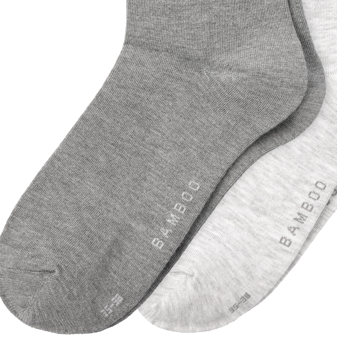 Gina Benotti 2 Paar Damen Socken mit Viskose hellgrau / grau