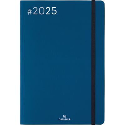 Agenda Flex - 1 semaine sur 2 pages - 17 x 24,5 cm - bleu marine - Oberthur