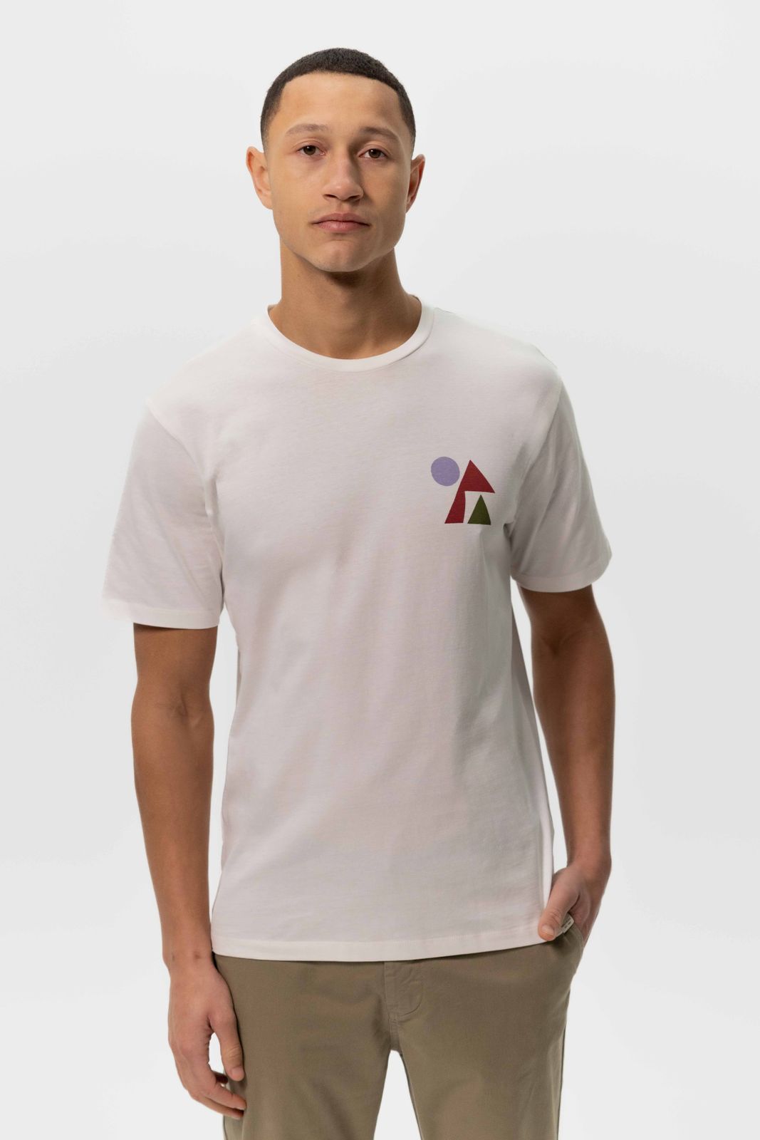 Wit T-shirt met artwork