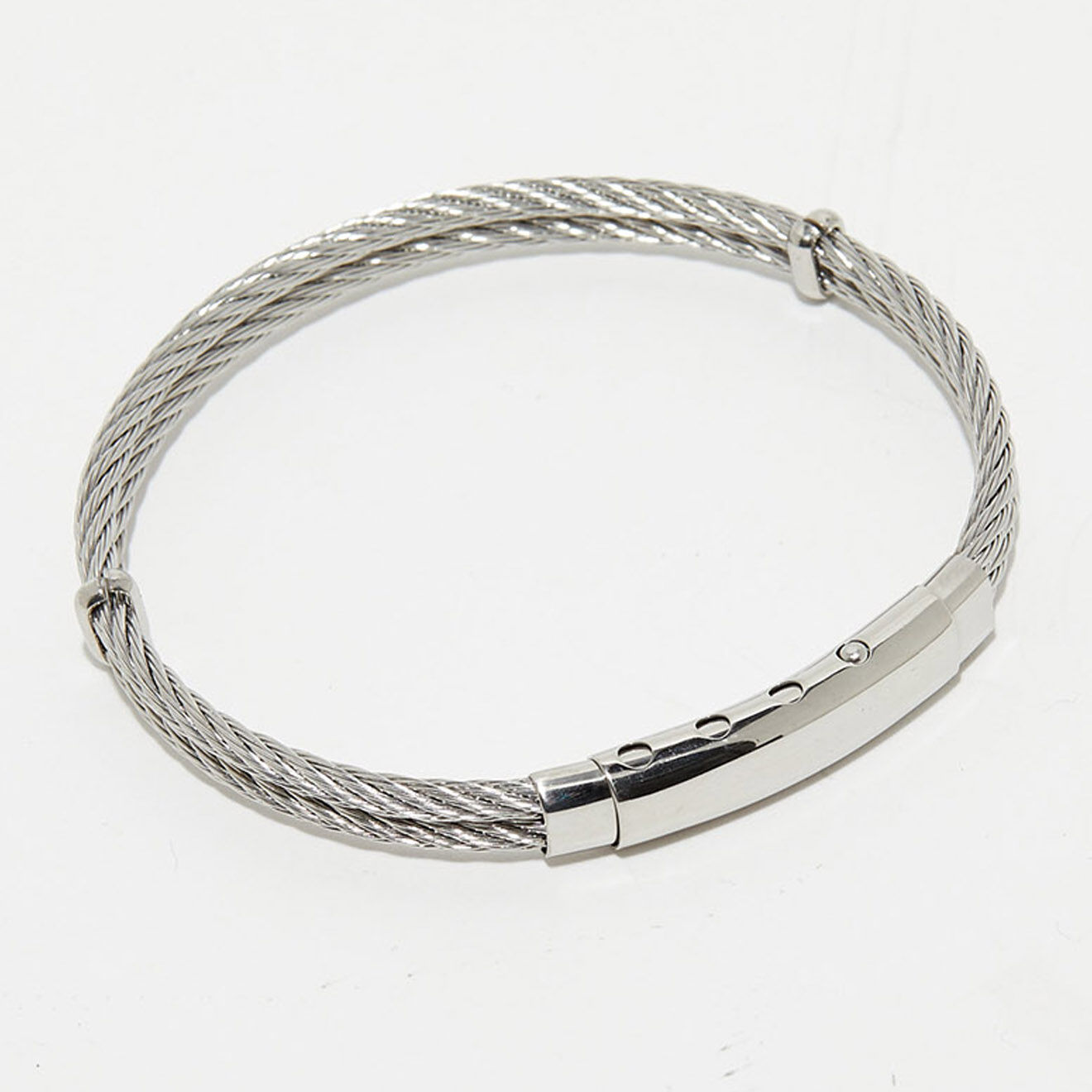 Jacobson Bracelet ajustable double rang en Acier