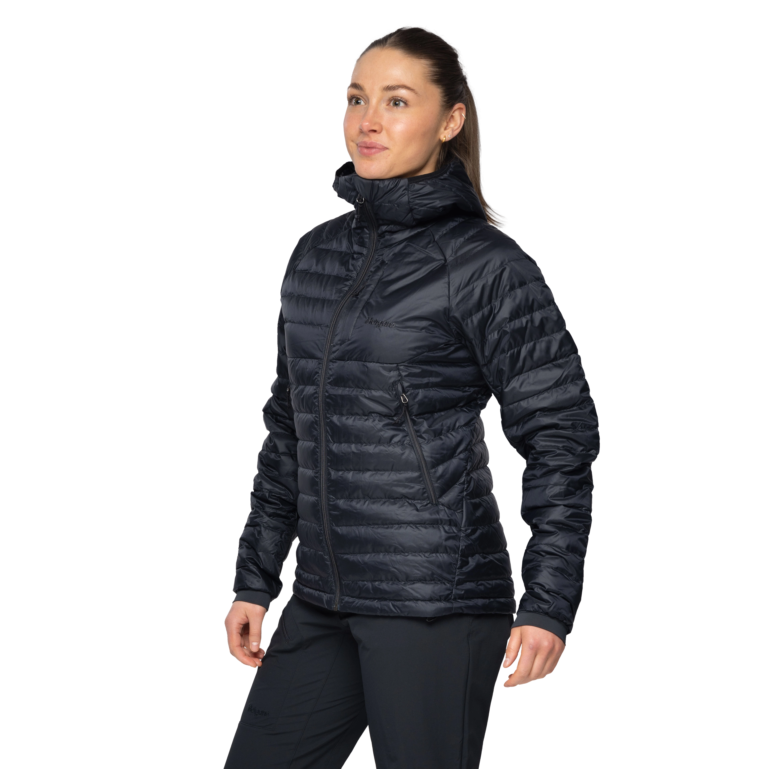 Vaagaa Light Down Jacket Hood Women Black