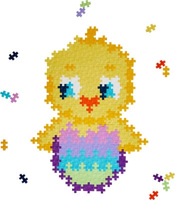 Plus-Plus Puzzle By Numbers Chick Byggesett 250 Deler