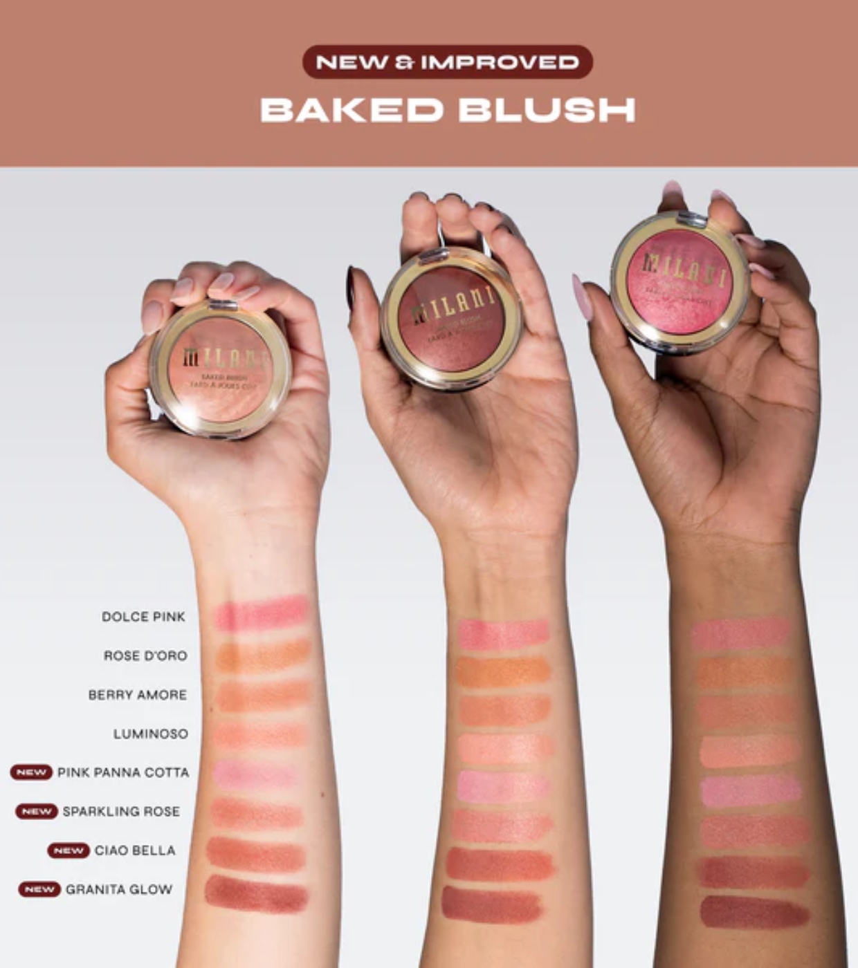 Milani - Blusher Baked Blush  - 02 Rose D`Oro
