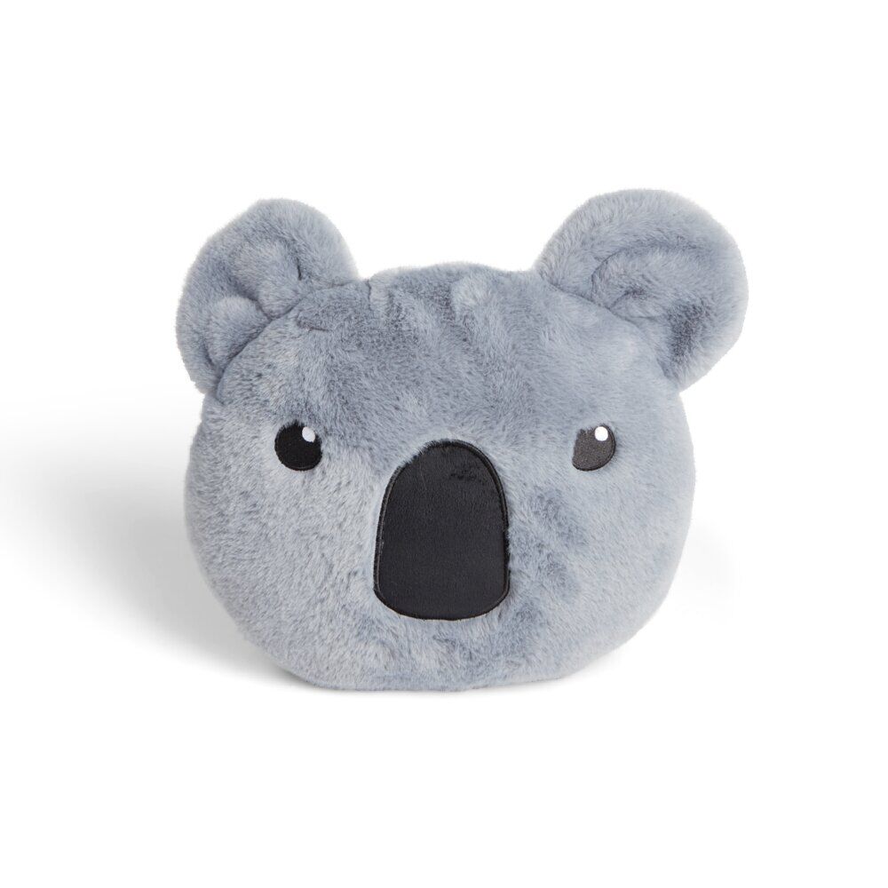 Coussin tête de koala polyester gris Ø33cm