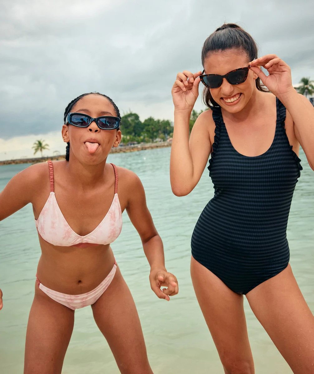 lunettes de soleil fille marron et noir