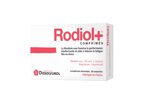 Dissolvurol Rodiol + à la Rhodiole rose - 30 comprimés