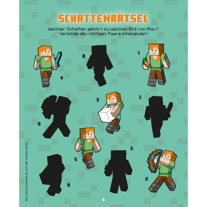 Minecraft - 500 Sticker - Stickern-Rätseln-Ausmalen