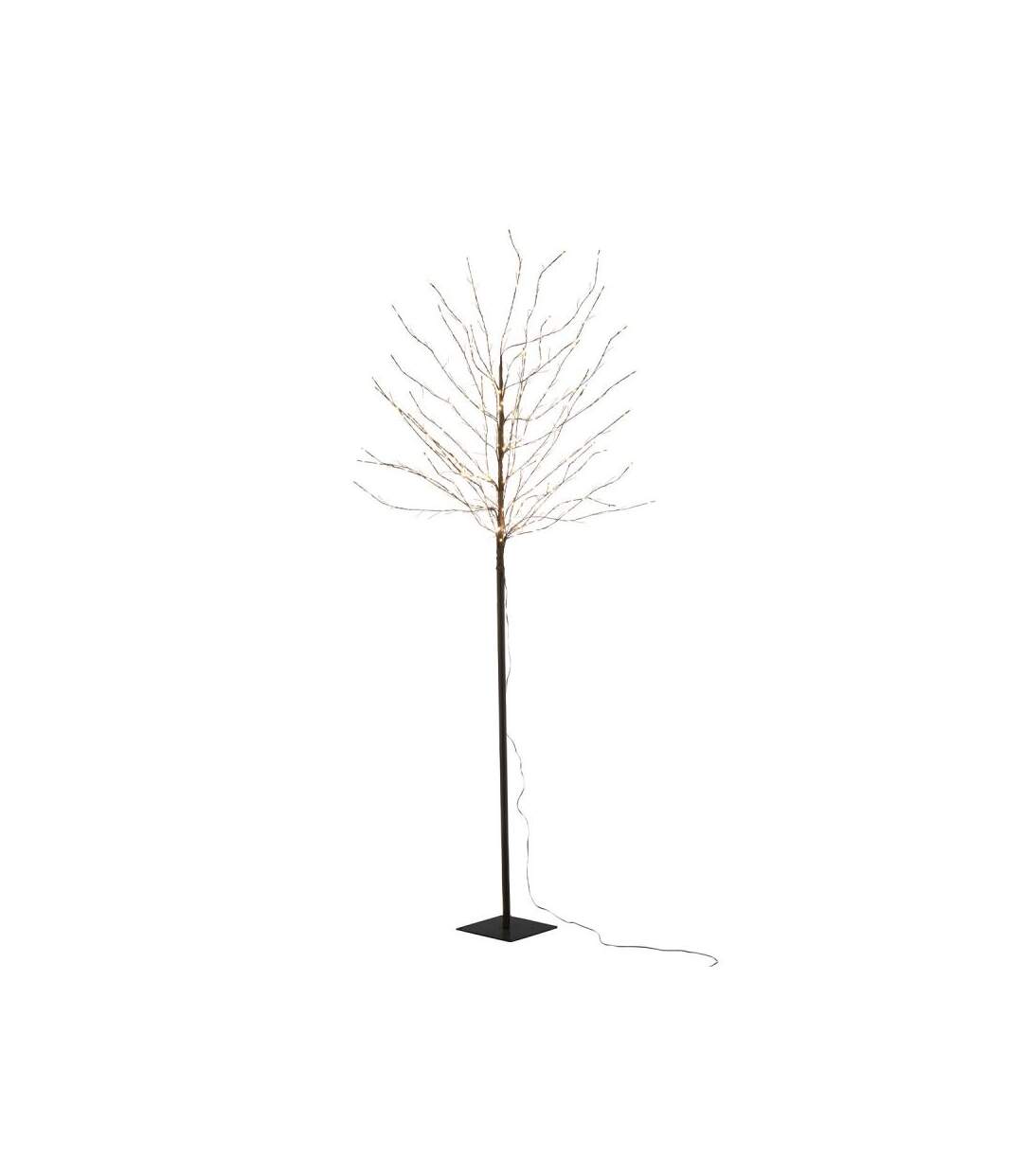 Paris Prix - Plante Artificielle Déco Led arbre Nu 180cm Noir