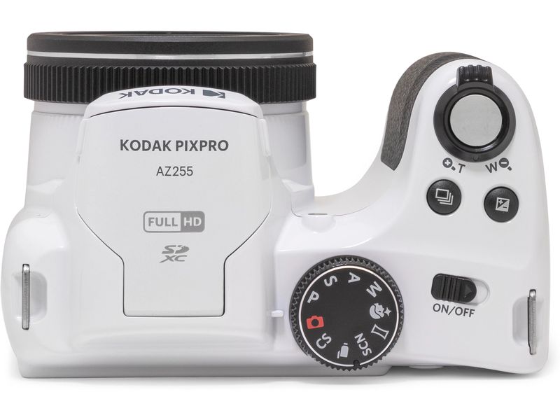 Kodak Fotokamera Pixpro Astra Zoom AZ255 – Weiss Vielseitige, kompakte Kamera für Foto- und Filmaufnahmen
