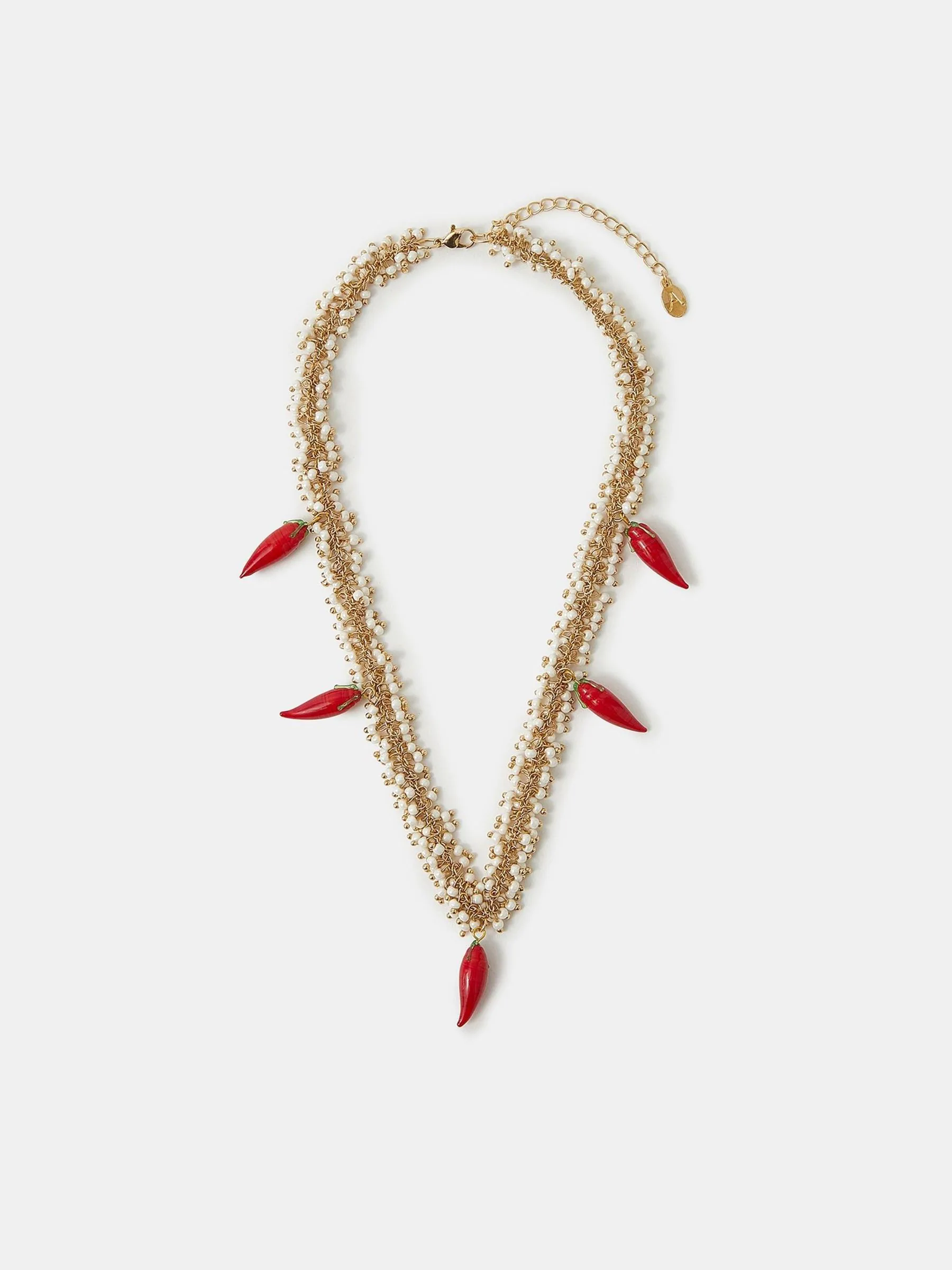 Accessorize Statement Chilli Bead Necklace